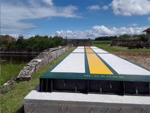 Pont-bascule Métallo-béton hors-sol 18 m avec passage central démontable - Exploitation agricole - Cher (18)